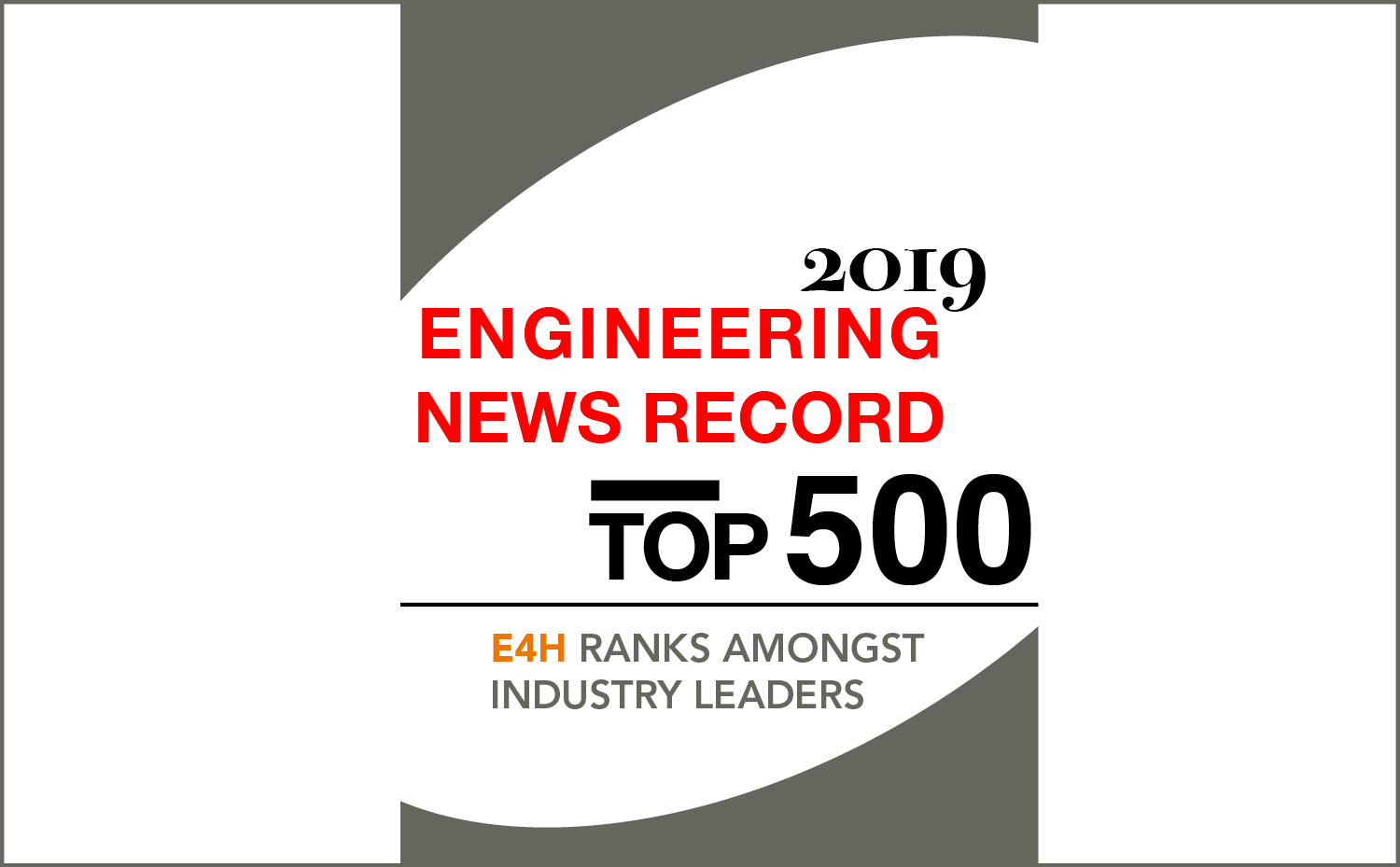 Graphic of Engineering News Record Top 500 award for 2019