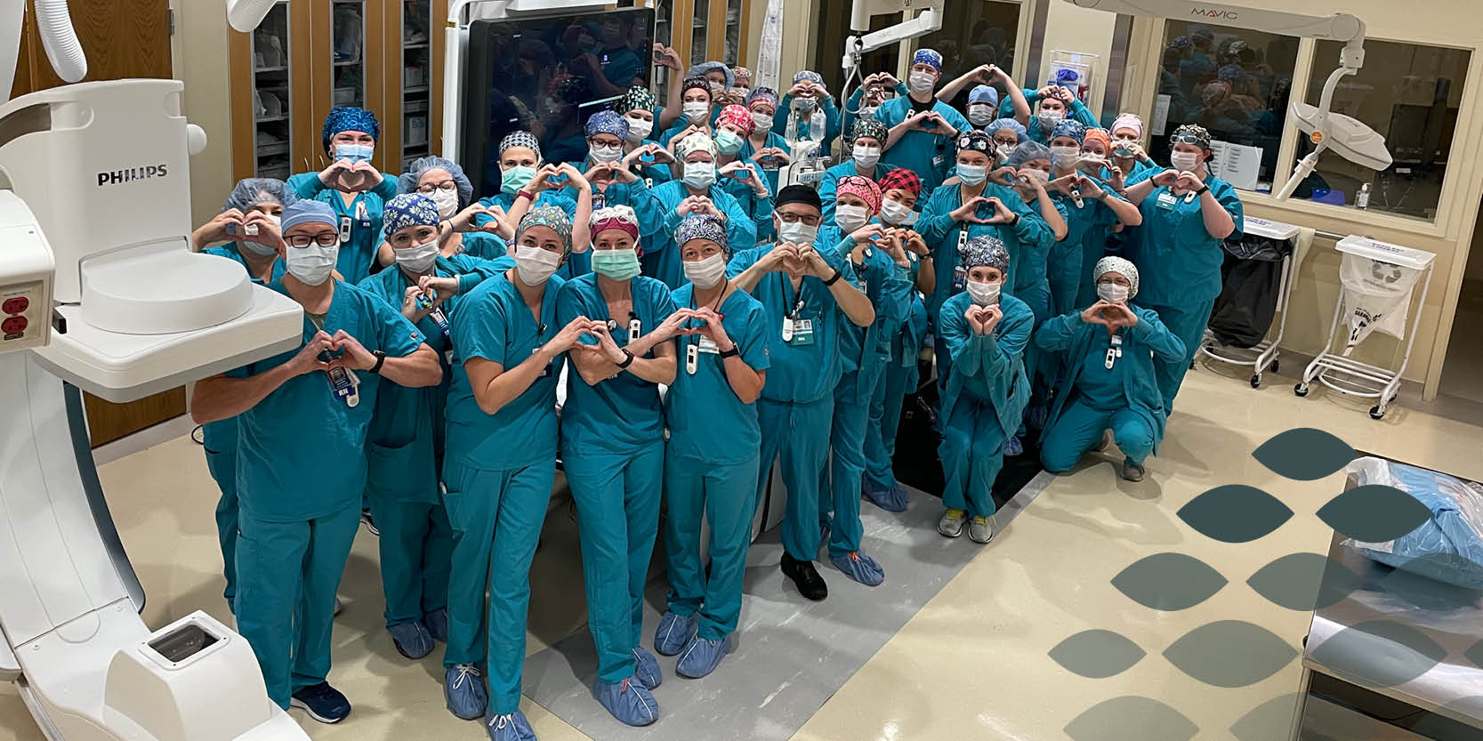 People in Heart Cath Lab